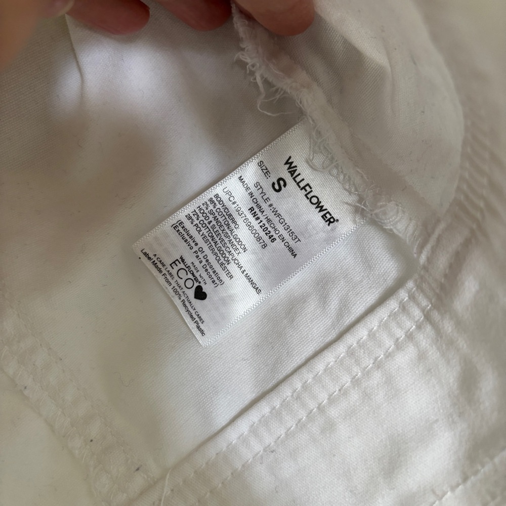 Wallflower White Denim Jacket, size small - Picture 5 of 5